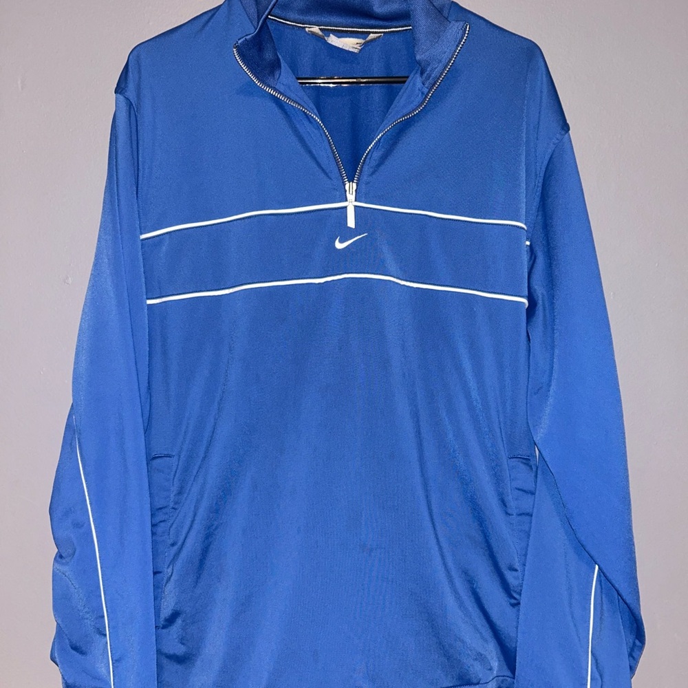 Nike Royal Blue Quarter-Zip Jacket